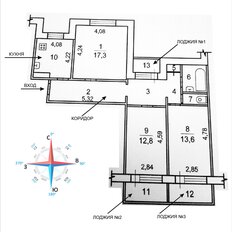 Квартира 72 м², 3-комнатная - изображение 2