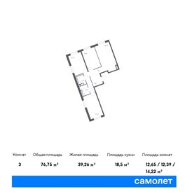 77,8 м², 3-комнатная квартира 9 900 000 ₽ - изображение 102