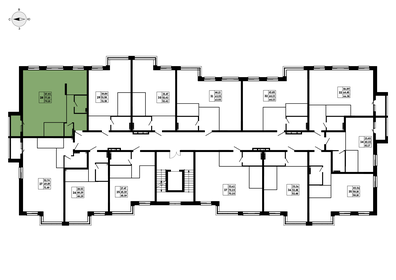 Квартира 77,1 м², 1-комнатная - изображение 1