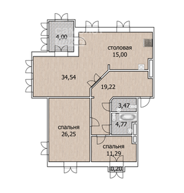 Квартира 154,3 м², 4-комнатные - изображение 1