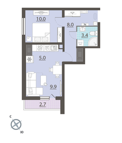 31,6 м², квартира-студия 6 102 660 ₽ - изображение 34
