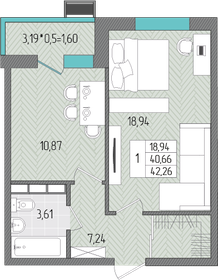 44,2 м², 2-комнатная квартира 5 000 000 ₽ - изображение 66