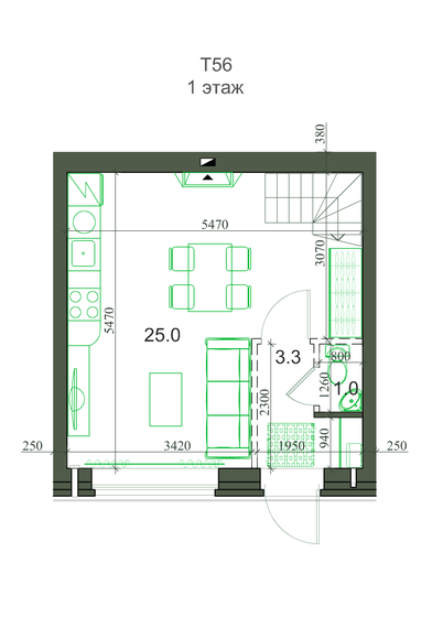 53,9 м², 3-комнатная квартира 5 209 000 ₽ - изображение 1