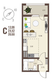 33,9 м², 1-комнатная квартира 2 800 000 ₽ - изображение 88
