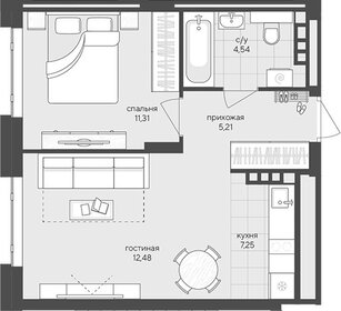 Квартира 41 м², 2-комнатная - изображение 2