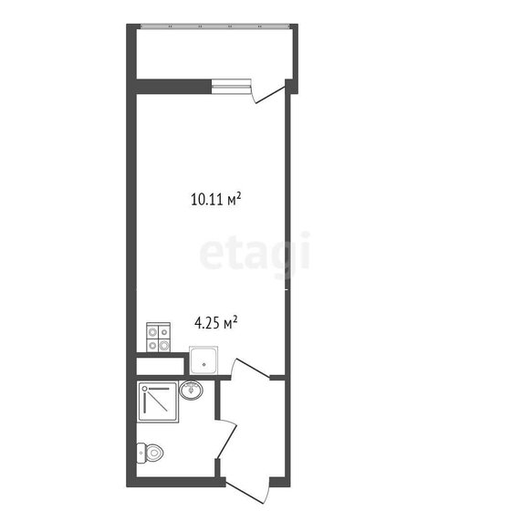 21 м², квартира-студия 3 200 000 ₽ - изображение 51