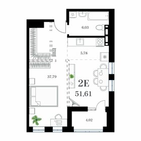 Квартира 51,6 м², 1-комнатная - изображение 1