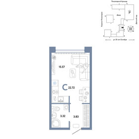 22,3 м², квартира-студия 4 390 000 ₽ - изображение 33