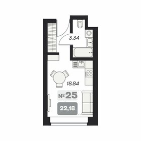 22,2 м², апартаменты-студия 4 390 000 ₽ - изображение 24
