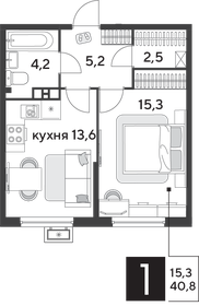 41 м², 1-комнатная квартира 8 040 100 ₽ - изображение 15