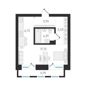 36 м², квартира-студия 9 450 000 ₽ - изображение 94