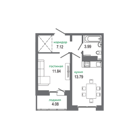 40,6 м², 1-комнатная квартира 6 267 780 ₽ - изображение 13