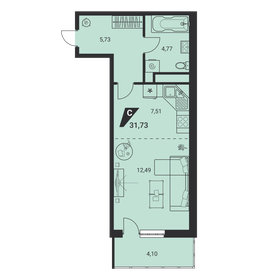 26,8 м², квартира-студия 6 135 553 ₽ - изображение 77