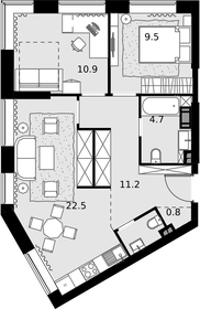 Квартира 61,1 м², 3-комнатные - изображение 1