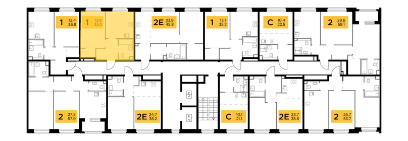 31,6 м², 1-комнатная квартира 5 500 000 ₽ - изображение 111