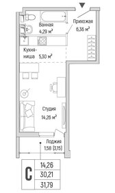 31,4 м², квартира-студия 5 464 800 ₽ - изображение 25