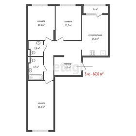 Квартира 87,8 м², 3-комнатная - изображение 1