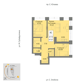 88 м², 3-комнатная квартира 12 900 000 ₽ - изображение 38