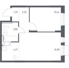 40,4 м², 1-комнатная квартира 7 515 962 ₽ - изображение 25