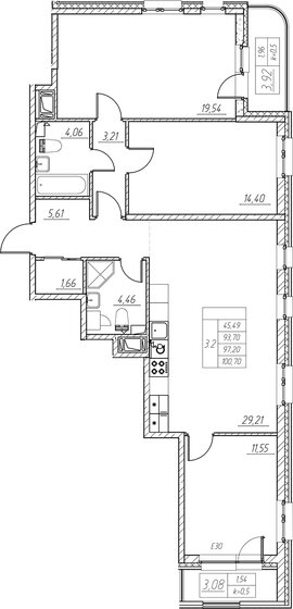 100,7 м², 3-комнатная квартира 8 150 000 ₽ - изображение 1