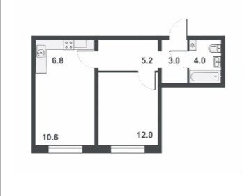 41,6 м², 2-комнатная квартира 3 910 400 ₽ - изображение 1