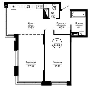 92,6 м², 3-комнатная квартира 9 300 000 ₽ - изображение 73