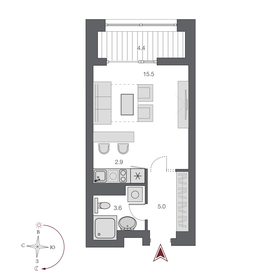 31,5 м², квартира-студия 8 875 000 ₽ - изображение 37