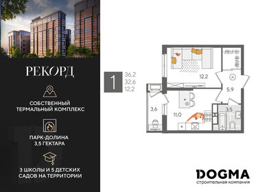 Квартира 36,2 м², 1-комнатная - изображение 1