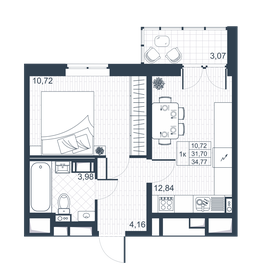 33,2 м², 1-комнатная квартира 4 853 040 ₽ - изображение 91