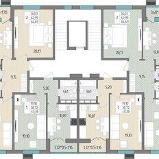 Квартира 64,7 м², 2-комнатная - изображение 3