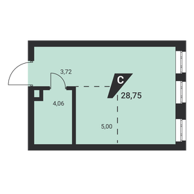 Квартира 28,8 м², студия - изображение 2