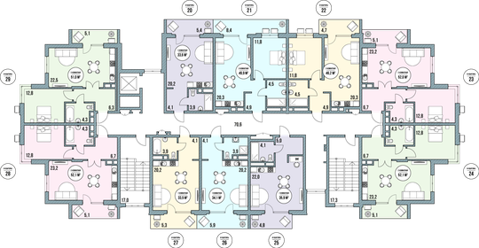 55,7 м², 2-комнатные апартаменты 9 013 300 ₽ - изображение 29