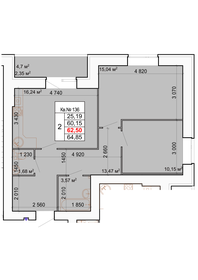 61,1 м², 2-комнатная квартира 5 921 850 ₽ - изображение 57