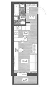 Квартира 27 м², студия - изображение 1