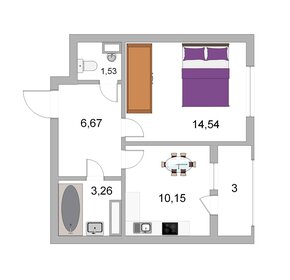 Квартира 37,3 м², 1-комнатная - изображение 1