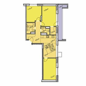 Квартира 72,4 м², 3-комнатная - изображение 1