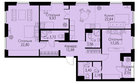 116 м², 4-комнатная квартира 39 900 000 ₽ - изображение 106