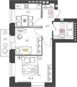 43,8 м², 2-комнатная квартира 4 100 000 ₽ - изображение 57