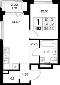 36,1 м², 1-комнатная квартира 5 900 000 ₽ - изображение 17