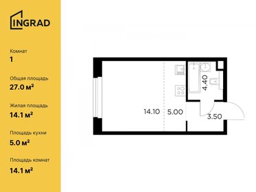 Квартира 27 м², студия - изображение 1