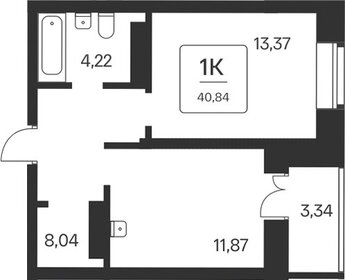 Квартира 40,8 м², 1-комнатная - изображение 1