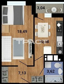 43,6 м², 1-комнатная квартира 4 000 000 ₽ - изображение 27