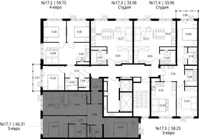66,3 м², 2-комнатная квартира 11 910 558 ₽ - изображение 35