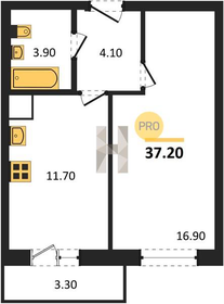 Квартира 38 м², 1-комнатная - изображение 1