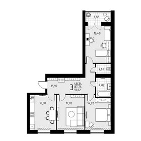 88,4 м², 3-комнатная квартира 6 900 000 ₽ - изображение 78