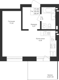 35,4 м², квартира-студия 6 554 550 ₽ - изображение 29