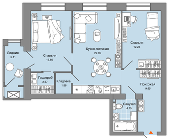 66,7 м², 3-комнатная квартира 2 300 000 ₽ - изображение 70