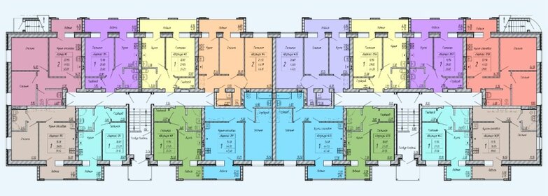 44 м², 2-комнатная квартира 4 200 000 ₽ - изображение 92