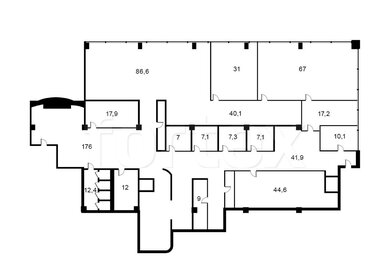 1243 м², офис 2 486 000 ₽ в месяц - изображение 34