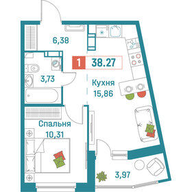 37,7 м², 1-комнатная квартира 6 800 000 ₽ - изображение 100